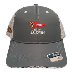 Ahead LACC 123rd US Open Strapback Golf Hat Winter Grey Camo Trucker Performance